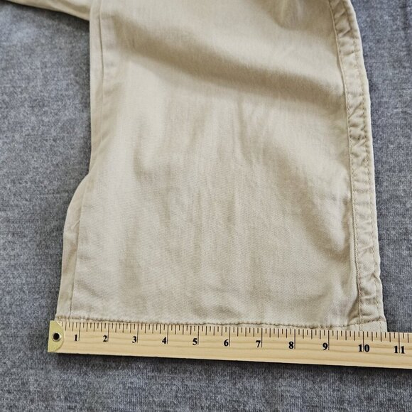 Aeropostale Pants Womens 13/14R Beige Cotton Pockets Flared Stretch Y2K Grunge - Picture 7 of 16